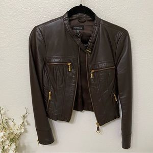 100% real leather jacket- Bebe